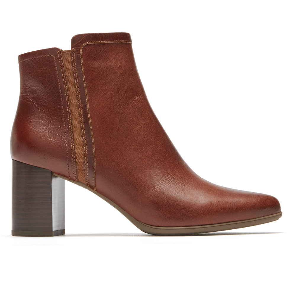 Rockport Womens Total Motion Lynix Lay - Booties Brown - IQD359107